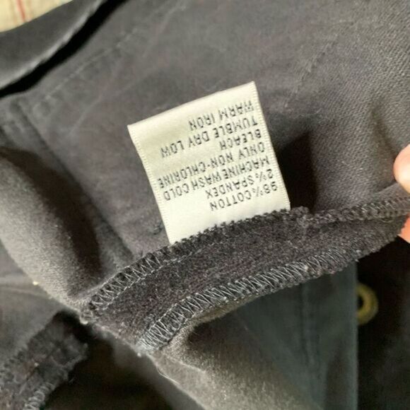 Talbots black stretch velvet peacoat unlined size 8-10 petite. Perfect weight - Picture 6 of 9